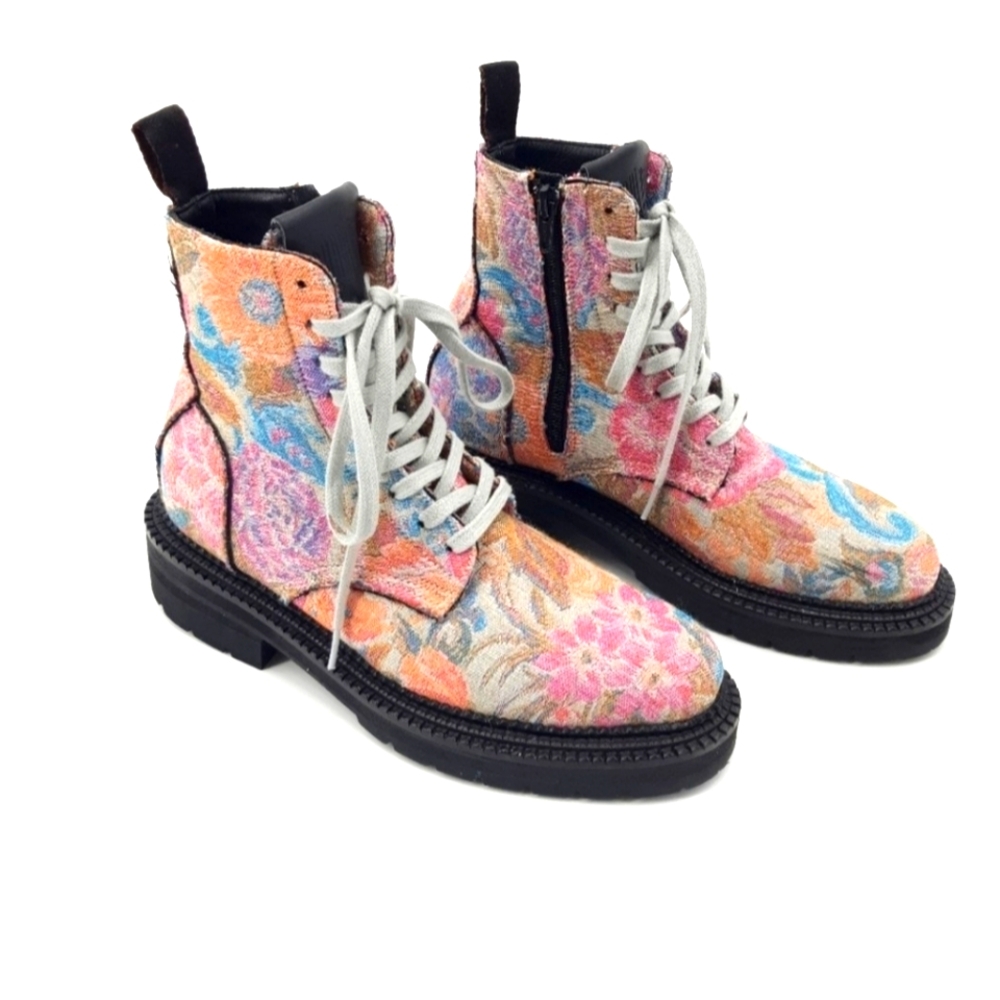 Charlotte Stone | Warren Brocade Boots in Multi Floral